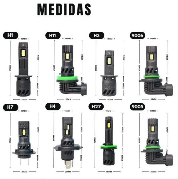 ISO14KB4H412V - KIT LAMPADA LED MINI KB4 H4 30000LM 6500K 12V (EMB. COM 02 PECAS - VALOR DO PAR) - KIT
