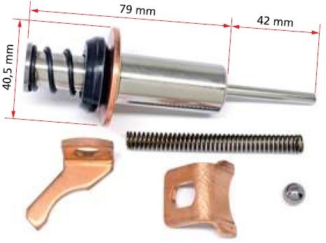 ISO7-1729 - EMBOLO AUTOM. PART. NIPODENSO M10/ IVECO/ LD 24V - 79 X 42 X 40,5 MM (EMB. COM 01 KIT - VALOR DO JG) - JG