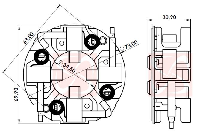 A-147-24V - PORTA ESCOVA PARTIDA 24V MITSUBICHI, CATERPILLAR, MAN, VW COSTELATION (EMB. COM 01 PECA - VALOR UNITARIO) - PC A-147-24V - PORTA ESCOVA PARTIDA 24V MITSUBICHI, CATERPILLAR, MAN, VW COSTELATION (EMB. COM 01 PECA - VALOR UNITARIO) - PC