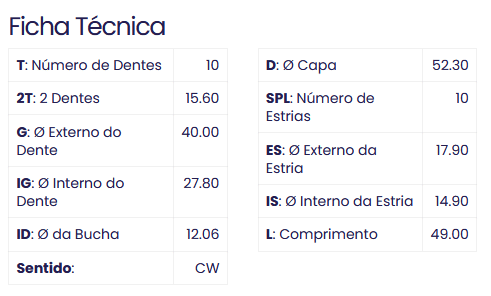 99.1845.0 - IMPULSOR PARTIDA F-250/ F-350/ F-4000 (EMB. COM 01 PC - VALOR UNITARIO) - PC