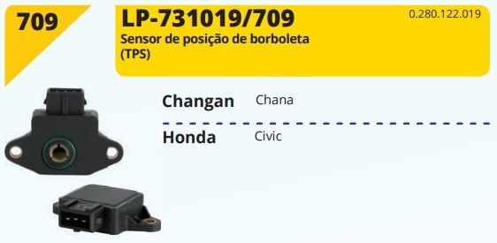 LP709 - SENSOR POS.BORBOLETA CHANA/ CIVIC - UN