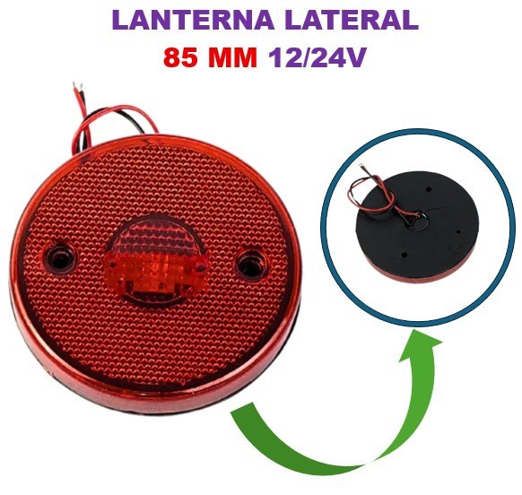 ISO22T5283 VM 12/24V - LANTERNA LATERAL 3 LED 85MM VERMELHA 12/24V SEM SUPORTE (EMB. COM 01 PECA- VALOR UNITARIO) - PC ISO22T5283 VM 12/24V - LANTERNA LATERAL 3 LED 85MM VERMELHA 12/24V SEM SUPORTE (EMB. COM 01 PECA- VALOR UNITARIO) - PC