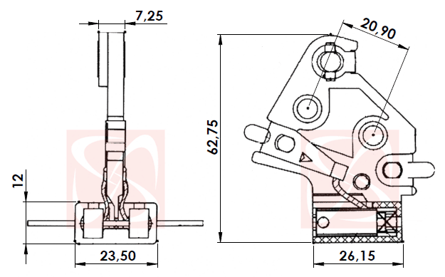 B-205 12V - PORTA ESCOVA ALTERNADOR GM/ MONZA/ OPALA/ CARAVAN - PC B-205 12V - PORTA ESCOVA ALTERNADOR GM/ MONZA/ OPALA/ CARAVAN - PC