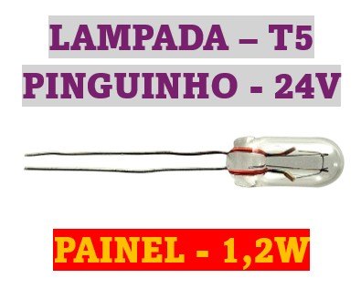 ISO14LX13515 BC 24V - LAMPADA HALOGENA PINGUINHO T5 24V 1.2W W2X4.6D 13515P (EMB. COM 10 PECAS - VALOR UNITARIO) - PC