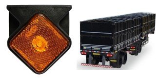 ISO17T1436 AM - LANTERNA LATERAL AM GUERRA LED QUADRADA C/ SUPORTE - PC