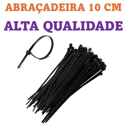 ISO17AB5010 - ABRACADEIRA 10 CENTIMETRO PRETA (EMB. COM 100 PECAS - VALOR DO CENTO) - CT