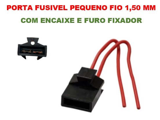 ISO1901483 - PORTA FUSIVEL (C/ FURO LATERAL P/ FIX.) FIO 1,5MM - EMBALAGEM COM 5 - VALOR UNITARIO - PC