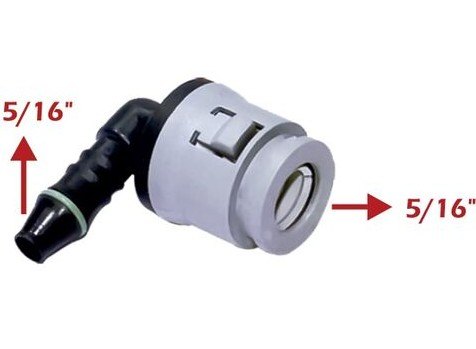 ISO1905082 - CONECTOR PARA TUBOS DE COMBUSTIVEL 90 GRAUS- CINZA- FIAT (EMB. COM 01 PECA - VALOR UNITARIO) - PC