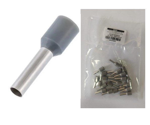 ISO6TE4009 - TERMINAL ILHOS TUBOLAR ISOLADO 4.00 MM CINZA (EMB. COM 20 PEÇAS - VALOR UNITARIO) - PC