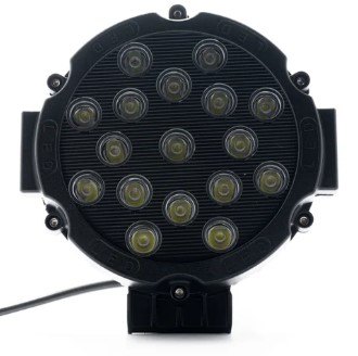 ISO14F1413 12/24V - FAROL LED REDONDO 17,7X15,5X4,2 CM- 51W 12/24V- PRETO (EMB. 01 PC- VALOR UNITARIO) - PC