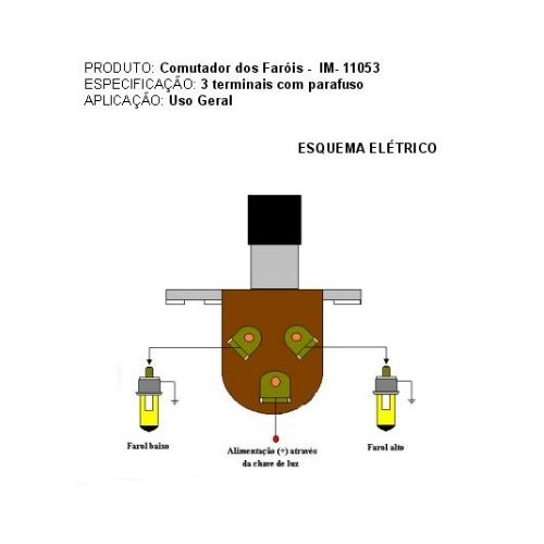 IM11053 - COMUTADOR FAROL UNIVERSAL 150W - UN
