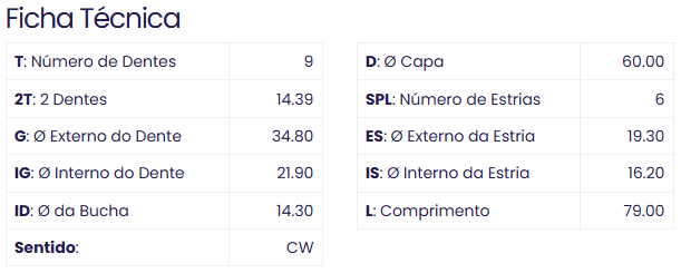 99.0085.0 - IMP. PART. WAPSA/ F1000/ AGRALE/ FORD/ MWM/ VALMET/ VW - 09 DENT - 06 EST - UN