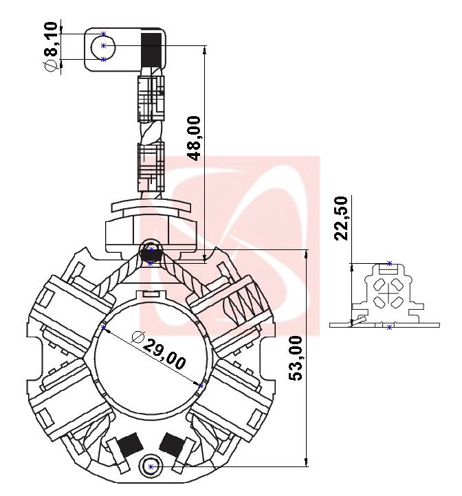 A-335 12V - PORTA ESCOVA PARTIDA MITSUBISHI/ TORO/ JEEP/ VERSA/ SANDERO/ LOGAN - PC A-335 12V - PORTA ESCOVA PARTIDA MITSUBISHI/ TORO/ JEEP/ VERSA/ SANDERO/ LOGAN - PC