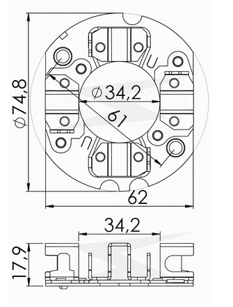 UF-1.215/4 12V - PORTA ESCOVA PARTIDA HITACHI-OEM 12V/ NISSAN/ ASTRA/ CORSA - PC