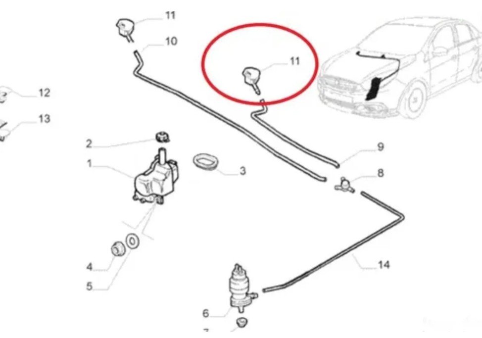 ISO1908185 - ESGUICHO GRAND SIENA 12/18/ PALIO 12/17/ LINEA 09/16 (BRUCUTU) (EMB. COM 01 PECA - VALOR UNITARIO) - PC