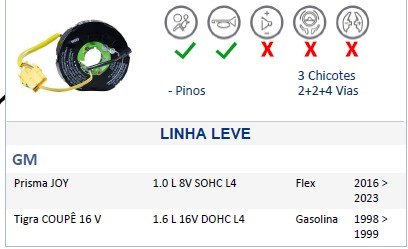 ISO26D1.0055 - CINTA AIRBAG CELTA 14 A 15, CORSA 97 A 02 (EMB. COM 01 PECA - VALOR UNITARIO) - PC ISO26D1.0055 - CINTA AIRBAG CELTA 14 A 15, CORSA 97 A 02 (EMB. COM 01 PECA - VALOR UNITARIO) - PC