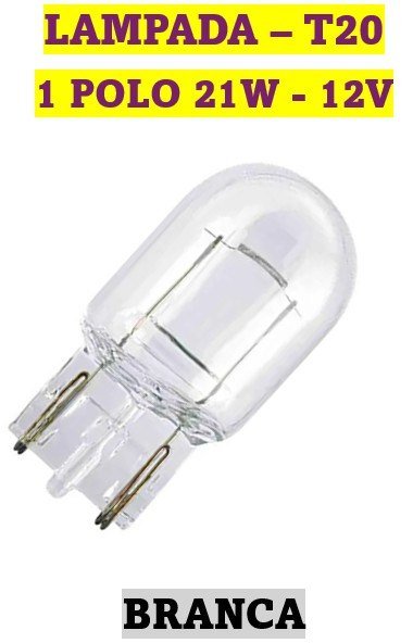 ISO14LX12065 PR 12V - LAMPADA HALOGENA PINGO T20 21W 12V (EMB. COM 10 PECAS - VALOR DO UNITARIO) - PC