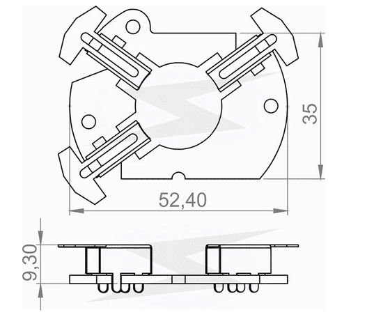 UF-6.602/3 12V - PORTA ESCOVA LIMPADOR PARA BRISA CHEVROLET-GM/ FORD/ VOLKSWAGEN/ FIAT UNO - PC