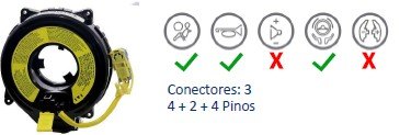 ISO26D1.0031 - CINTA AIRBAG HYUNDAI TUCSON 06 A 13, KIA SPORTAGE (EMB. COM 01 PECA - VALOR UNITARIO)  - PC