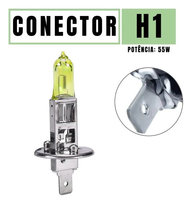 ISO14LX H1 AM 12V - LAMPADA HALOGENA H1 12V 55W AMARELA / BLISTER 12258 (EMB. COM 02 PECAS - VALOR DO KIT) - KIT
