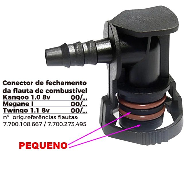 ISO1905084 - CONECTOR PEQUENO FLAUTA LINHA RENALT (EMB. COM 01 PECA - VALOR UNITARIO) - PC ISO1905084 - CONECTOR PEQUENO FLAUTA LINHA RENALT (EMB. COM 01 PECA - VALOR UNITARIO) - PC