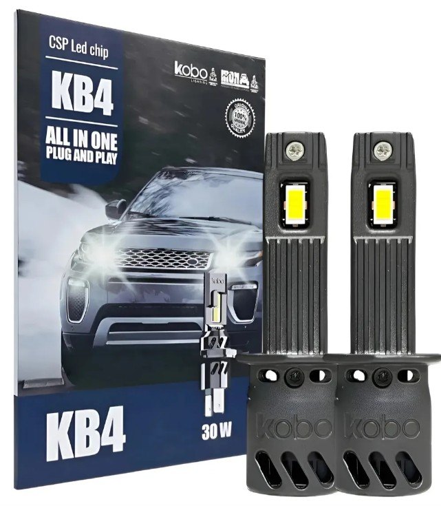 ISO14KB4H1 12V - KIT LAMPADA LED MINI KB4 H1 30000LM 6500K 12V (EMB. COM 02 PECAS - VALOR DO PAR) - KIT