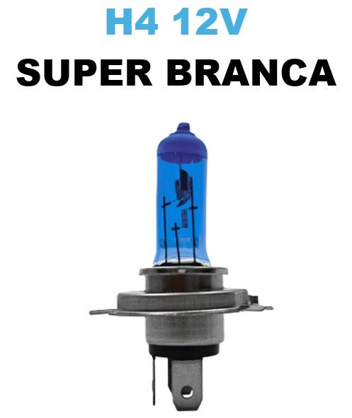 ISO22L2304 H4 12V - LAMPADA H4 12V SUPER BRANCA 60/ 55W (EMB. COM 01 PECA - VALOR UNITARIO) - PC ISO22L2304 H4 12V - LAMPADA H4 12V SUPER BRANCA 60/ 55W (EMB. COM 01 PECA - VALOR UNITARIO) - PC