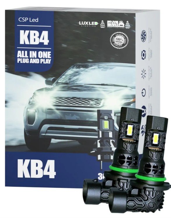 ISO14KB4HB3 12V - KIT LAMPADA LED MINI KB4 HB3 30000LM 6500K 12V (EMB. COM 02 PECAS - VALOR DO PAR) - KIT