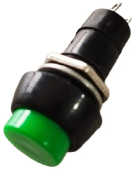 ISO6IT1221 A - CHAVE ON/OFF REDONDA BOTAO VERDE 12MM LIGA/ DESLIGA (EMB. COM 01 PC - VALOR UNITARIO) - PC