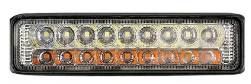 ISO14FDJ112MAX 12/24 - FAROL LED RETANGULAR 54W 12-24V 14,5 X 3,4 X 3,5CM 18 LEDS WHITE+ AMBAR (EMB. COM 01 PC - VALOR UNITARIO) - PC ISO14FDJ112MAX 12/24 - FAROL LED RETANGULAR 54W 12-24V 14,5 X 3,4 X 3,5CM 18 LEDS WHITE+ AMBAR (EMB. COM 01 PC - VALOR UNITARIO) - PC