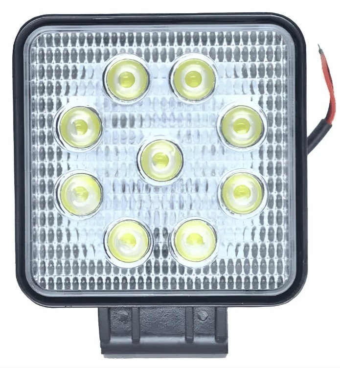 ISO224127 12/24V - FAROL LED QUADRADO 9 LED 27W 12/24V (EMB. COM 01 PECA- VALOR UNITARIO) - PC ISO224127 12/24V - FAROL LED QUADRADO 9 LED 27W 12/24V (EMB. COM 01 PECA- VALOR UNITARIO) - PC