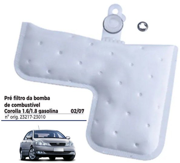 ISO1903037 - PRE FILTRO BOMBA COMBUSTIVEL COROLLA 1.6/ 1.8 02/07 (EMB. COM 01 PECA - VALOR UNITARIO) - PC