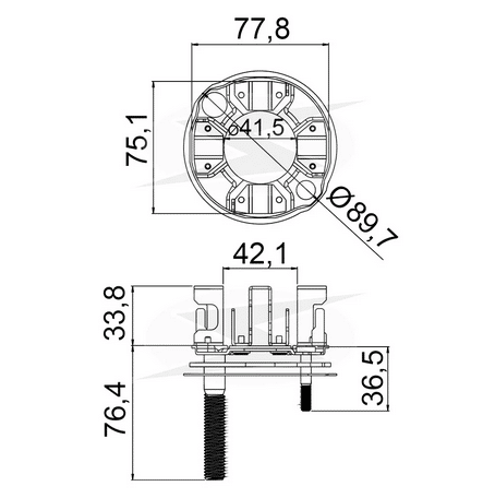 UF-1.182/4 24V - PORTA ESCOVA PARTIDA DELCO 39 MT 24V CUMMINS/ TEREX/ VOLVO - PC