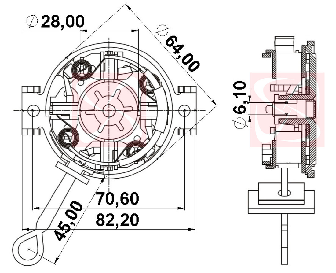 A-304 12V - PORTA ESCOVA PARTIDA VALEO 12V KA/ DUSTER/ SANDERO/ OROCH - PC
