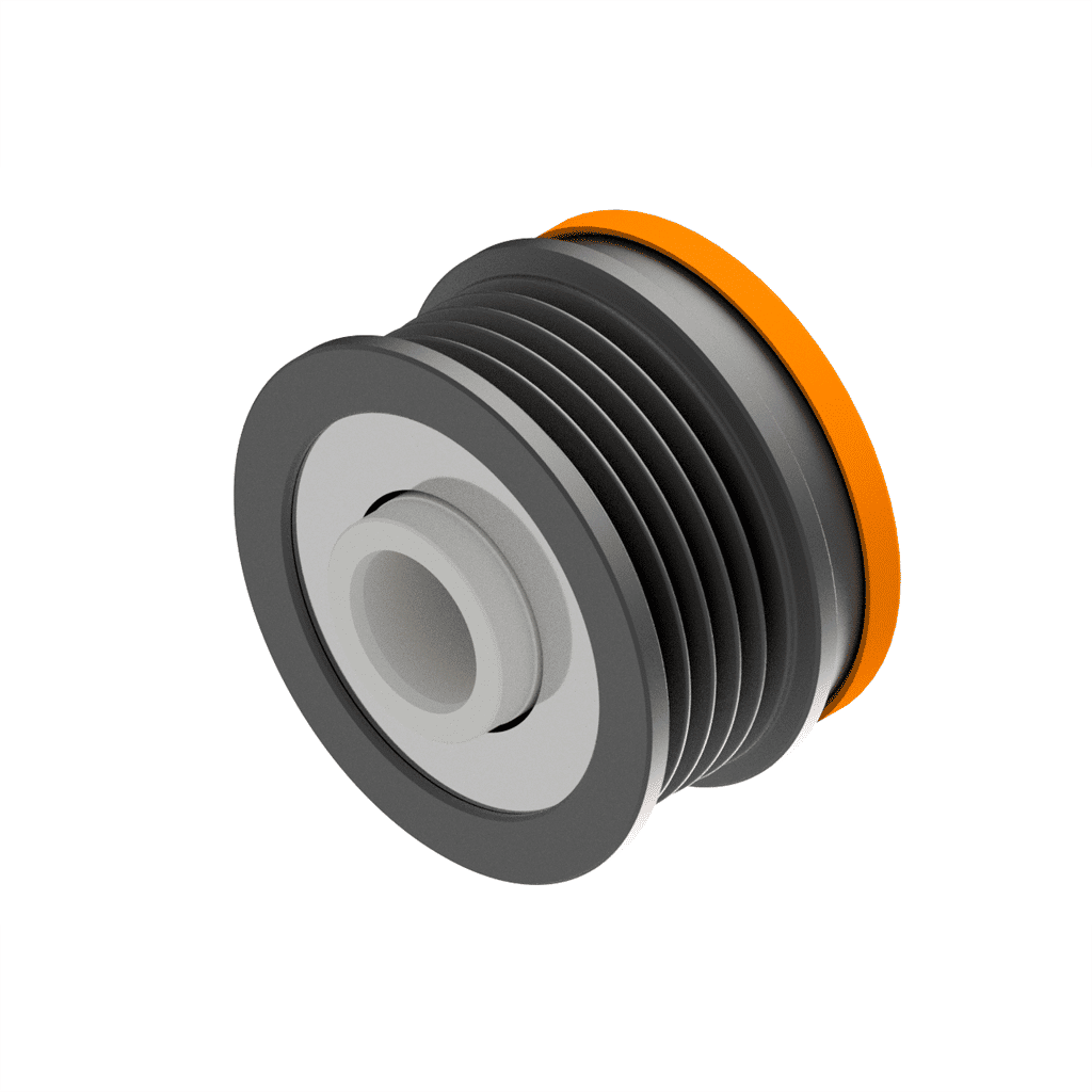 77.1015.0 - POLIA RODA LIVRE ALT PALIO/ STILO/ DOBLO 1.8/ MERIVA/ S/ A/C 2002/ ( 05 PK - HORARIO) ROSCA M16  - UN