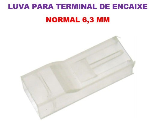 ISO1901801 - LUVA TERMINAL FEMEA 6,3MM SEM TRAVA COM 100 UNID. - VALOR DO CENTO - CT