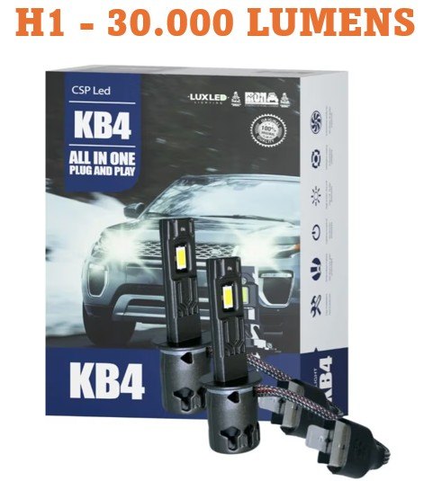 ISO14KB4H1 12V - KIT LAMPADA LED MINI KB4 H1 30000LM 6500K 12V (EMB. COM 02 PECAS - VALOR DO PAR) - KIT