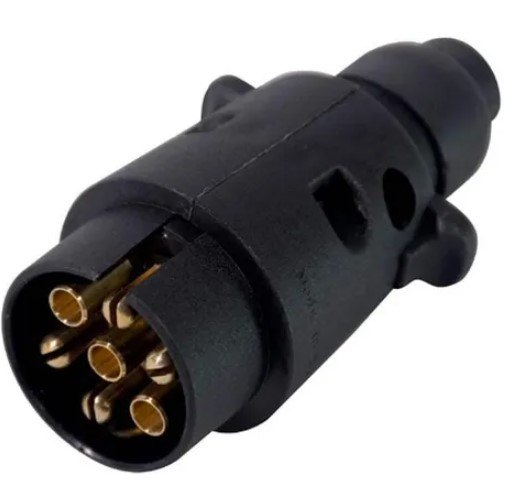 ISO17TM1900 - TOMADA CARRETINHA MACHO 7 POLOS PRETA POLIETILENO (EMB. COM 01 PECA- VALOR UNITARIO) - PC