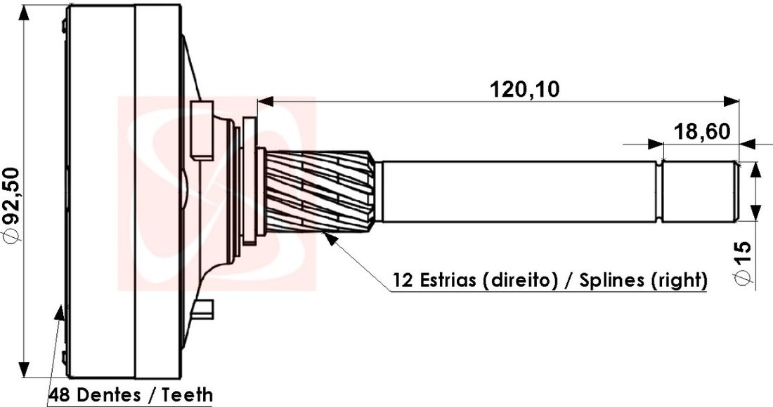 P2-100 - PLANETARIA PARTIDA PRESTOLITE M100R, JOHN DEERE, VALTRA, VALMET, CATERPILLAR, CUMMINS, AGRALE (EMB. COM 01 KIT - VALOR DO CONJUNTO) - CJ P2-100 - PLANETARIA PARTIDA PRESTOLITE M100R, JOHN DEERE, VALTRA, VALMET, CATERPILLAR, CUMMINS, AGRALE (EMB. COM 01 KIT - VALOR DO CONJUNTO) - CJ