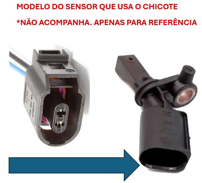 ISO17CH02.5378 - CHICOTE 02 VIAS SENSOR VELOCIDADE- ABS/ AMAROK/ GOLF/ JETTA (EMB. COM 01 PECA - VALOR UNITARIO) - PC