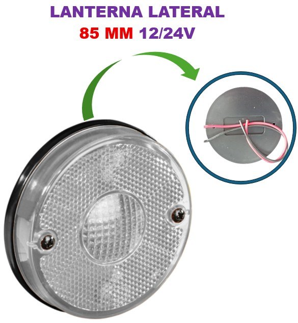 ISO22T5282 BC 12/24 - LANTERNA LATERAL 3 LED 85MM BRANCA 12/24V SEM SUPORTE (EMB. COM 01 PECA- VALOR UNITARIO) - PC ISO22T5282 BC 12/24 - LANTERNA LATERAL 3 LED 85MM BRANCA 12/24V SEM SUPORTE (EMB. COM 01 PECA- VALOR UNITARIO) - PC