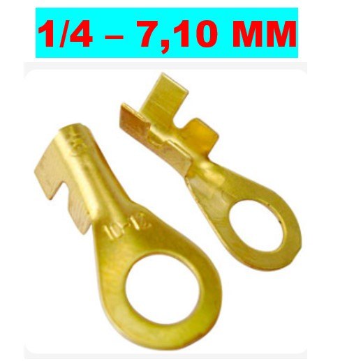 ISO80141-S 1/4 - TERMINAL OLHAL 1/4 - 7,1 MM (EMB. COM 100 PECAS - VALOR DO CENTO) - CT