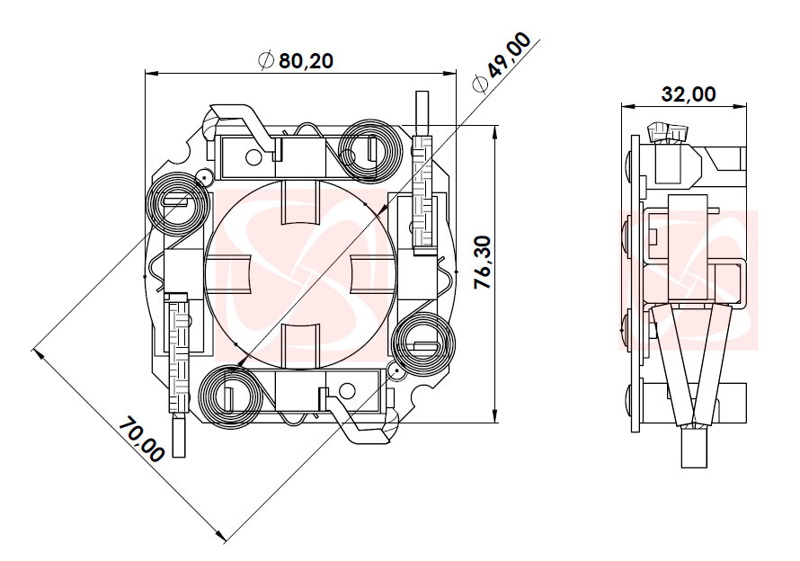 A-011-24V - PORTA ESCOVA PARTIDA 24V ISKRA NEW HOLLAND/ VALTRA/ M BENS/ IVECO/ MAN - PC A-011-24V - PORTA ESCOVA PARTIDA 24V ISKRA NEW HOLLAND/ VALTRA/ M BENS/ IVECO/ MAN - PC