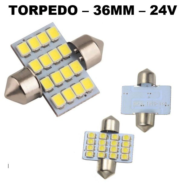 ISO17L6418 24V - LAMPADA LED TORPEDO 36MM GRANDE 24V (EMB. COM 01 PECA - VALOR UNITARIO) - PC
