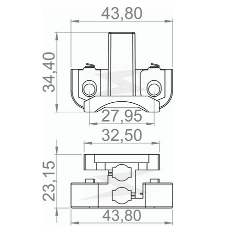 UF-2.217/2 12V - PORTA ESCOVA ALTERNADOR 12V FORD F-250/ F-350/ F-1000/ RANGER - PC