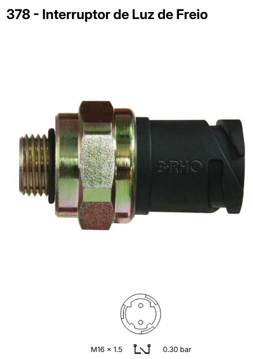 RHO0378 - INT. FREIO VOLVO/ 0.3 BAR/ FH/ FL/ FM/NH/ COM MOTORES SERIE D9  E D12 - PC