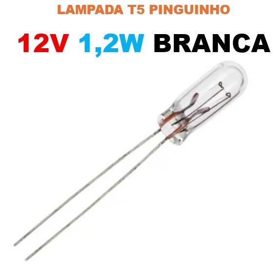 ISO14LX12515 BC 12V - LAMPADA HALOGENA PINGUINHO T5 1,2W 12V BRANCA GL2721 (EMB. COM 10 PECAS - VALOR UNITARIO) - PC ISO14LX12515 BC 12V - LAMPADA HALOGENA PINGUINHO T5 1,2W 12V BRANCA GL2721 (EMB. COM 10 PECAS - VALOR UNITARIO) - PC
