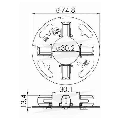 UF-1.227/4 12V - PORTA ESCOVA PARTIDA DOBLO/ IDEIA/ FIORINO FURGAO/ LOGAN - PC