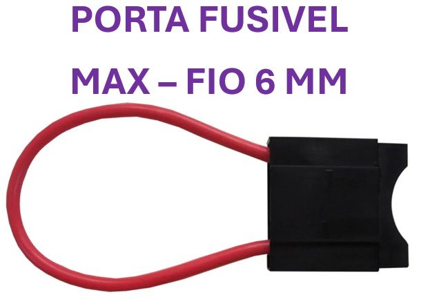 AMS50013 - PORTA FUSIVEL MAXI FIO 6,00 MM (EMB. COM 05 PECAS - VALOR UNITARIO) - PC