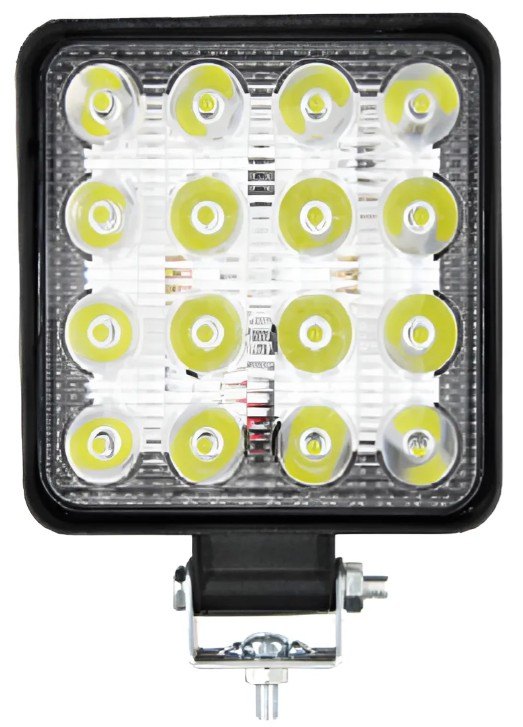 ISO224148 12/24V - FAROL LED QUADRADO 16 LED 48W 12/24V (EMB. COM 01 PECA- VALOR UNITARIO) - PC ISO224148 12/24V - FAROL LED QUADRADO 16 LED 48W 12/24V (EMB. COM 01 PECA- VALOR UNITARIO) - PC